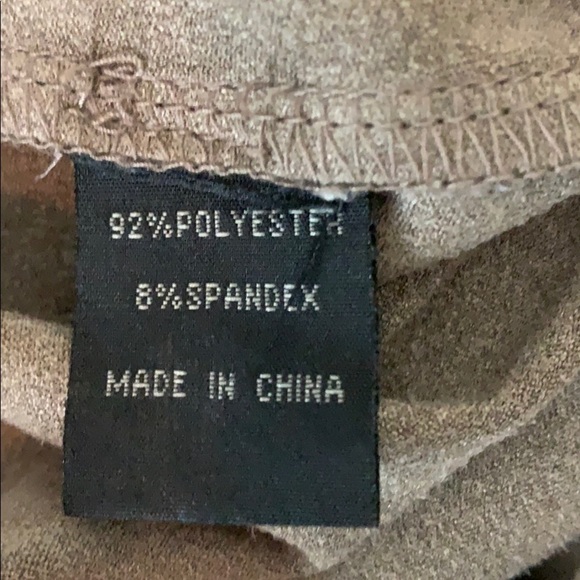 Baccini faux suede stretch moto leggings pants - Picture 4 of 4